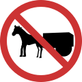 No entry for animal drawn vehicles