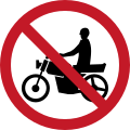 No entry for motorcycles