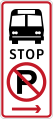 No parking, public utility bus stop