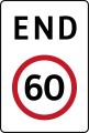 Speed limit de-restriction (plate type)