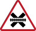 Railroad crossing advance warning (unsignalled)