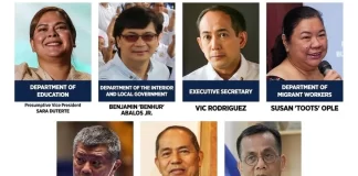 Official Marcos Administration Cabinet Members