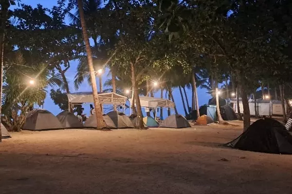 Sa Dagat Beach Camp at Night