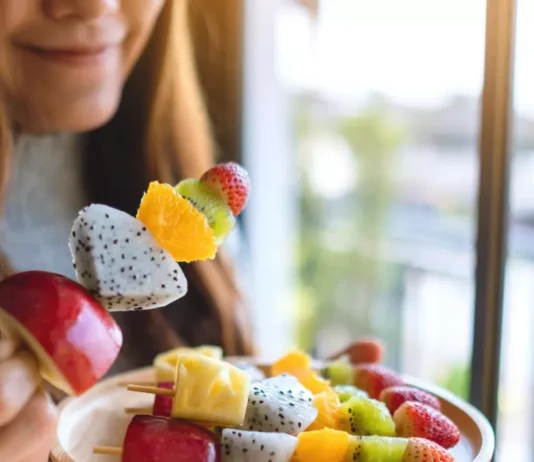 Fresh fruits in an appealing display illustrate heart-healthy choices for lowering blood pressure levels.