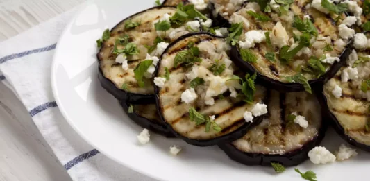 An assortment of eggplant-based dishes symbolizing heart-healthy eating provides a visual testament to the benefits of incorporating eggplant into your diet.