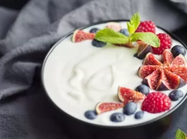 An enticing image illustrates the transformative power of yogurt for health, inviting you into the world of well-being with each spoonful.