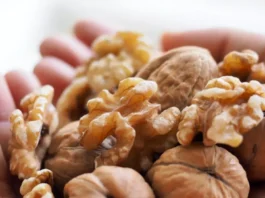 A pile of walnuts symbolizes the potential benefits of walnuts for memory and brain health.