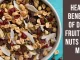 A colorful assortment of dried fruits and nuts trail mix in a resealable bag, perfect for an energizing and wholesome snack.