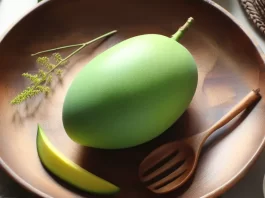 Fresh green mangoes take center stage in this vibrant image, representing their nutritional prowess and weight loss potential.