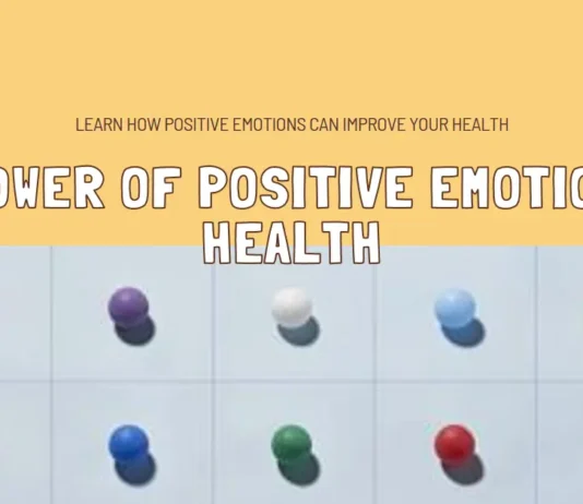 A person smiling and surrounded by symbols of joy represents the connection between positive emotions and overall health.