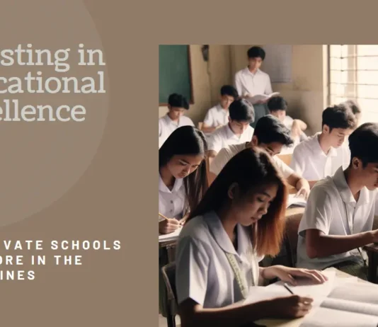 Illustration depicting factors influencing private school costs in the Philippines.