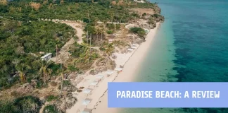 Secluded beach with clear blue waters at Paradise Beach