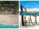 Capture the tranquility of Puka Beach with this aerial view, revealing its calm waters and sandy shores.