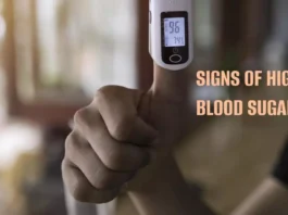 An illustration shows various signs and indicators of elevated blood sugar, emphasizing the importance of early detection and proactive management for overall health.