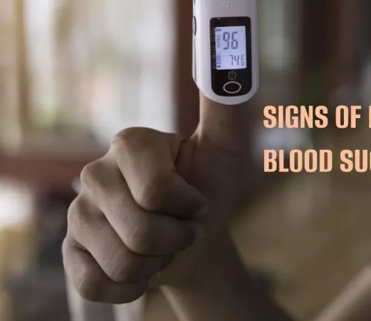 An illustration shows various signs and indicators of elevated blood sugar, emphasizing the importance of early detection and proactive management for overall health.