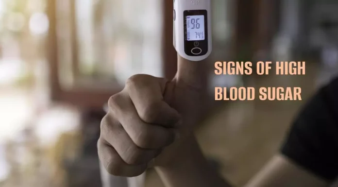 An illustration shows various signs and indicators of elevated blood sugar, emphasizing the importance of early detection and proactive management for overall health.