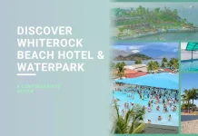 Illustration capturing the vibrant atmosphere of Whiterock Beach Hotel & Waterpark, a perfect blend of adventures and serenity.