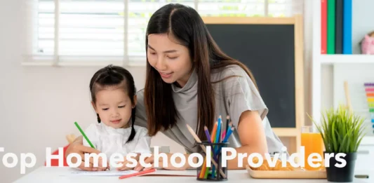 A homeschooling setup with a child studying at home using a laptop and books, representing quality education in the Philippines.