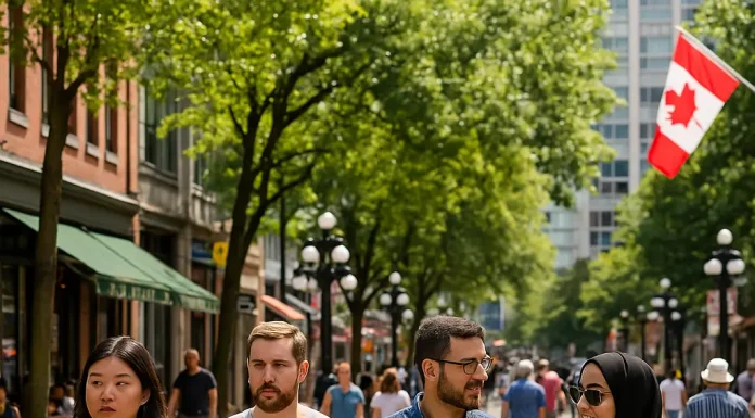 The everyday scenes on Canadian streets — people walking, talking, and enjoying the city — highlight the nation’s commitment to order and cultural respect.