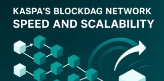Kaspa and the BlockDAG Revolution: Why Speed Matters in Blockchain Illustration of Kaspa BlockDAG highlighting parallel block confirmations for faster transactions.