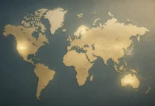 Global map showing the top countries with the best education systems.