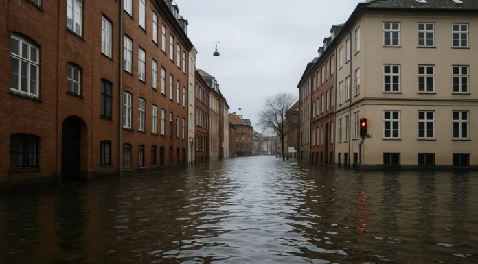 Copenhagen flooding climate change Denmark city street