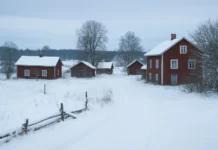 The 10 Biggest Problems in Finland Finland's rural winter village, with its snow-covered houses, illustrates both depopulation and climate challenges.