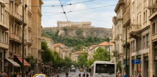 The 10 Biggest Problems in Greece Athens city street illustrating Greeceās urban life and economic activity.