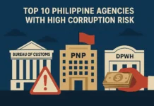 Top 10 Philippine Agencies With High Corruption Risk Philippine government offices with corruption warning symbols