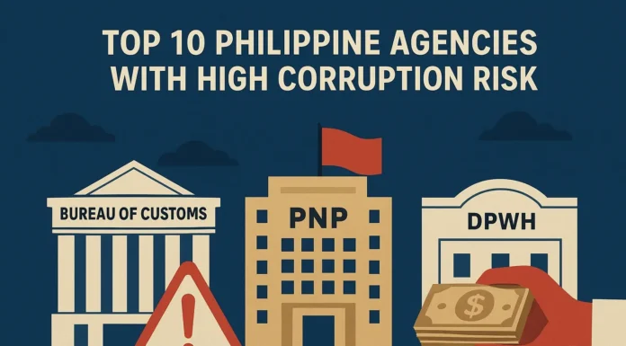 Philippine government offices with corruption warning symbols