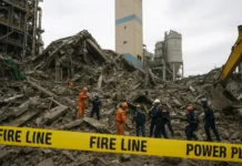 Ulsan Power Plant Collapse: South Korea Launches Urgent Rescue and Safety Review Rescue teams are working at the collapsed Ulsan power plant site in South Korea.