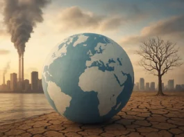 Illustration of global challenges the world will face in the next 10 years