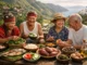 Older adults in traditional island communities enjoy fresh, locally sourced foods and stay active through daily routines and movement.