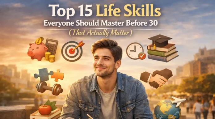 Young adult confidently navigating life skills for personal growth and success