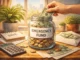 Visual showing how to build an emergency fund when money is tight.