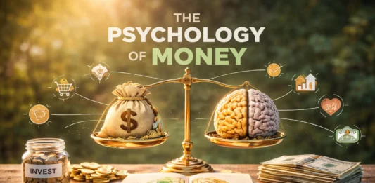 Image symbolizing the psychology of money, financial decisions, and long-term wealth behavior.
