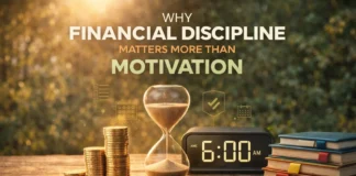 Image showing financial discipline through time, routine, and consistent money habits.