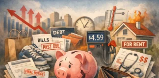 Visual representation of why most people struggle to save money amid rising living costs and financial stress.