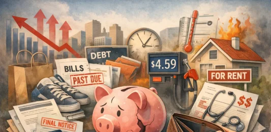 Visual representation of why most people struggle to save money amid rising living costs and financial stress.