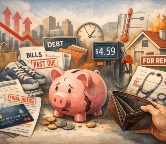 Visual representation of why most people struggle to save money amid rising living costs and financial stress.