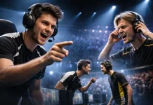Famous esports players engaging in iconic trash talk during competitive matches.