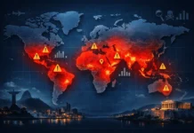 Top 10 Countries with the Highest Crime Rates in the World A data-driven world map highlighting countries with the highest crime rates using heatmap visualization and analytical overlays.