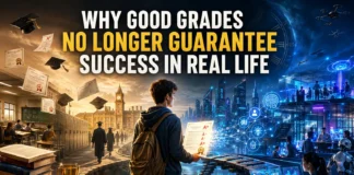 Students with excellent grades navigate the gap between traditional education and modern career opportunities shaped by technology and evolving workforce demands.