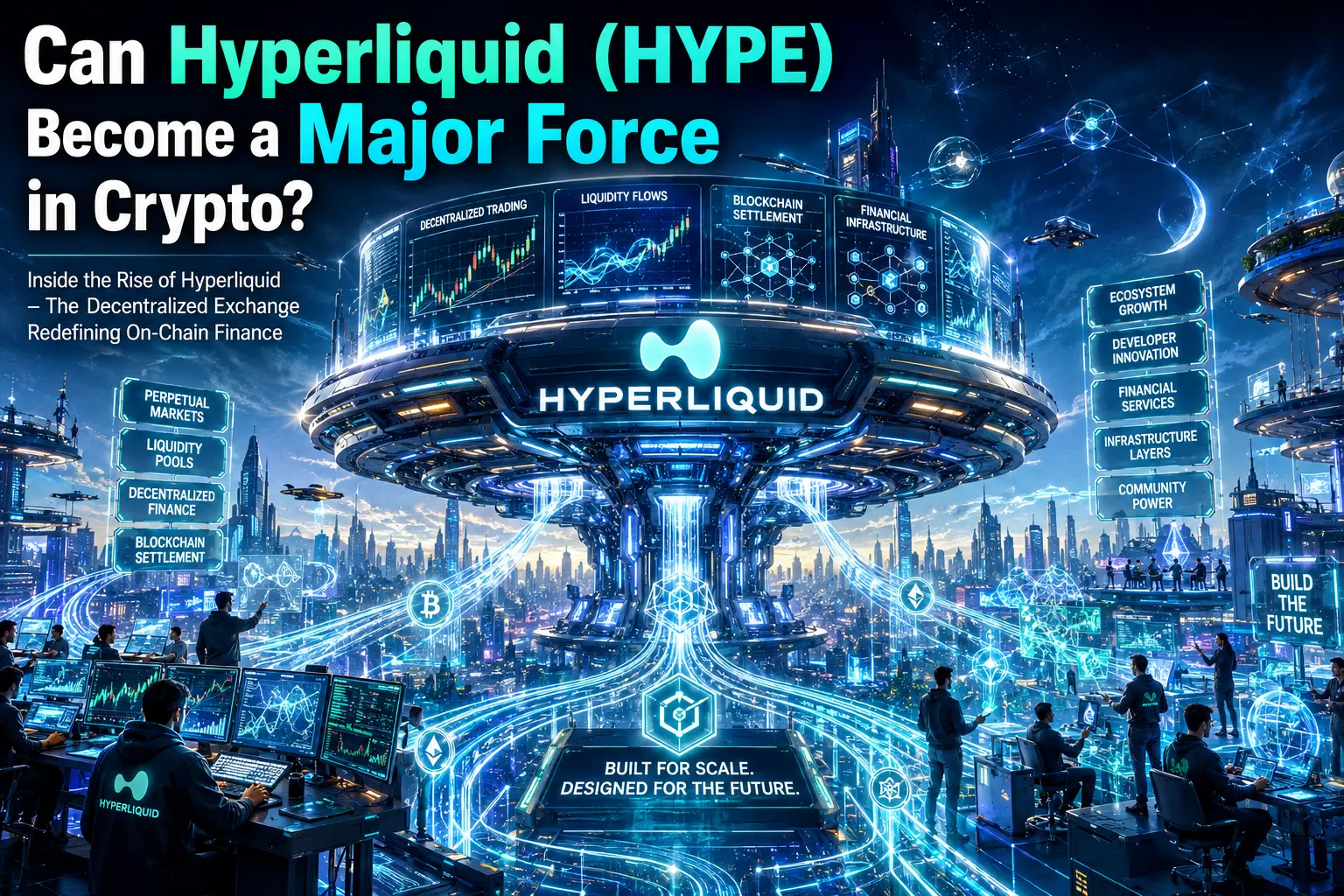 Can Hyperliquid (HYPE) Become a Major Force in Crypto? Hyperliquid (HYPE) visual breakdown: decentralized trading infrastructure, digital finance networks, liquidity flows, blockchain innovation, and the future of on-chain finance.