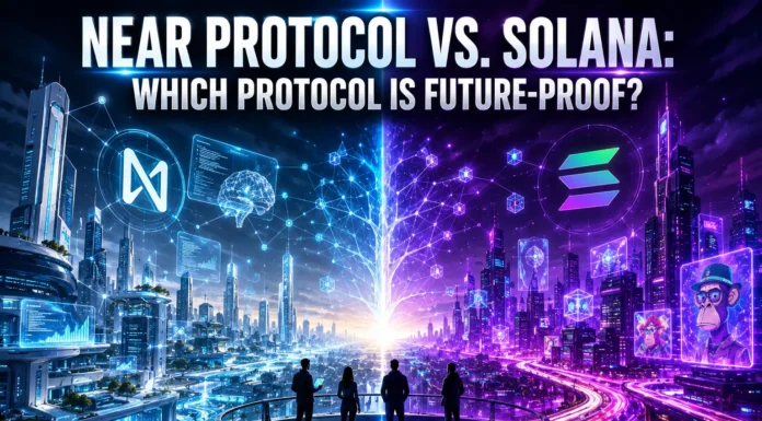Side-by-side ecosystem analysis: Near Protocol and Solana on scalability, speed, infrastructure, and adoption trajectories.