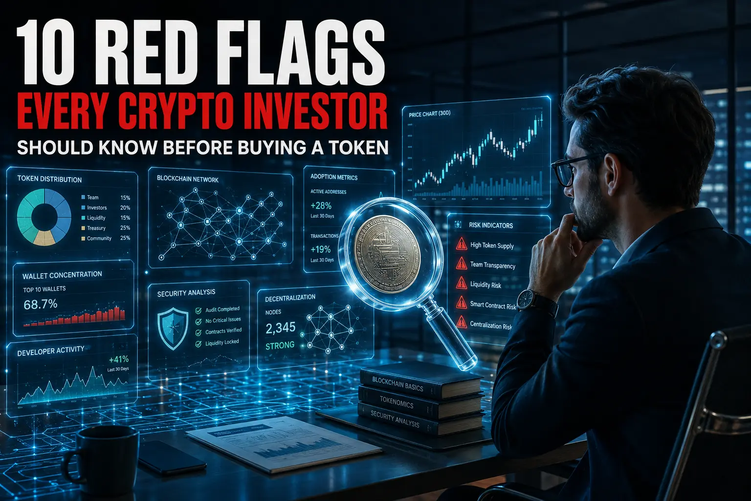 10 Red Flags Every Crypto Investor Should Know Before Buying a Token Informed investors examine cryptocurrency fundamentals before investing, covering tokenomics, blockchain metrics, security, and market data.
