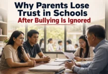 Why Parents Lose Trust in Schools After Bullying Is Ignored Concerned parent meeting with school administrators after repeated bullying incidents at school