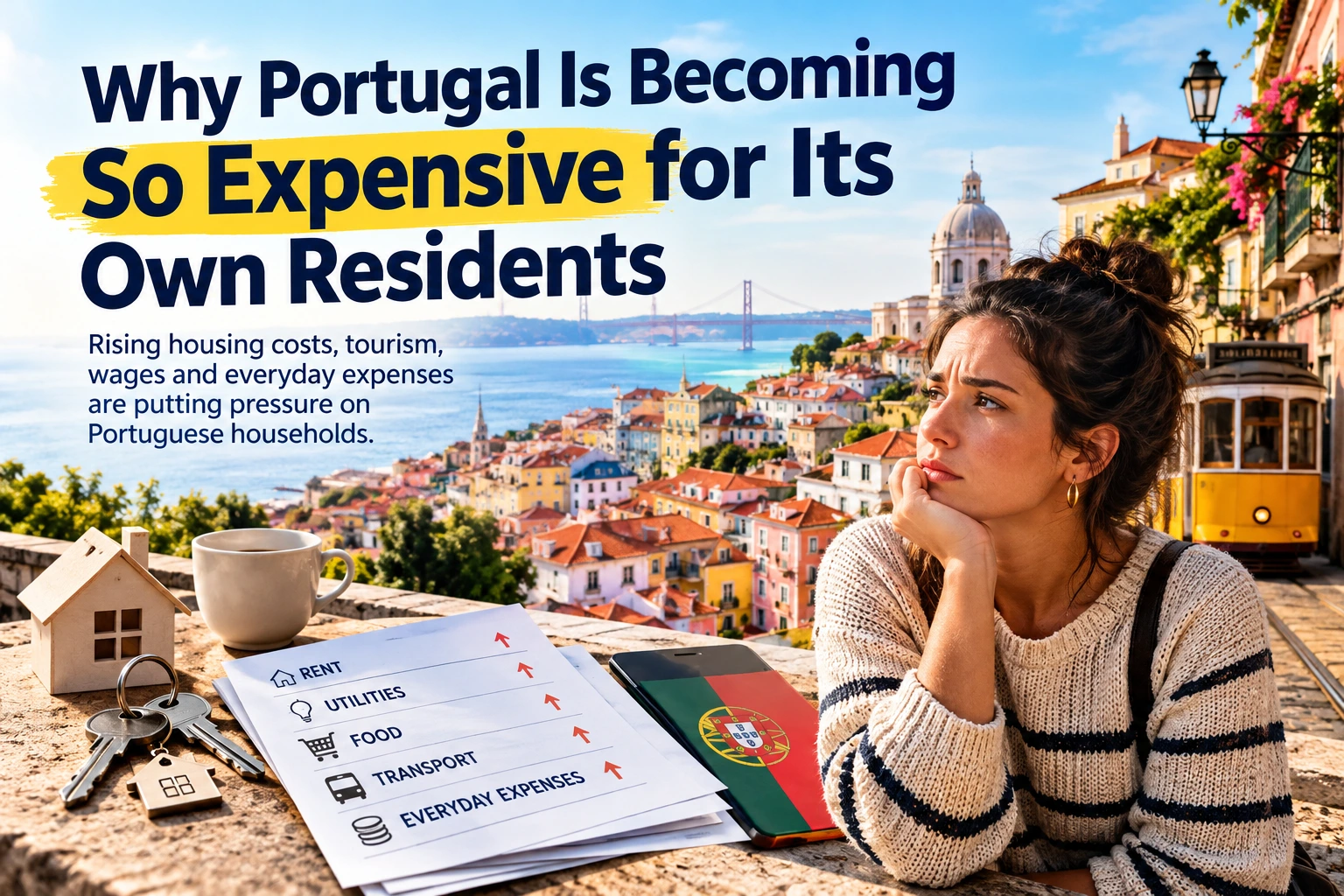 Why Portugal Is Becoming So Expensive for Its Residents Portugal cost of living crisis showing Lisbon housing and rising living expenses for residents