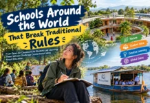 Schools Around the World That Break the Rules of Traditional Education Students in an alternative learning environment, illustrating diverse educational models from around the world.