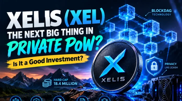 Xelis (XEL) crypto featuring BlockDAG technology, privacy, Proof-of-Work, and an 18.4 million hard cap